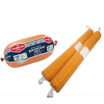 蒸気で煮たレトロット 色彩のロールタイプ フレクソグラフィー印刷 ホットドッグ用のプラスチックソーセージケース