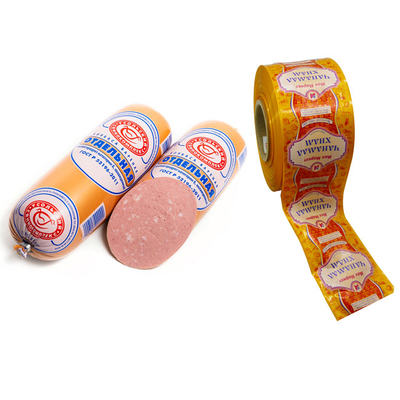 蒸気で煮たレトロット 色彩のロールタイプ フレクソグラフィー印刷 ホットドッグ用のプラスチックソーセージケース