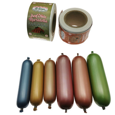 食品等級のハラールは肉ソーセージのためのカスタマイズされたロゴによって印刷されたナイロン ソーセージ ケーシングを証明しました