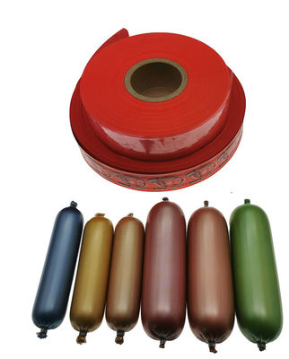 食品等級のハラールは肉ソーセージのためのカスタマイズされたロゴによって印刷されたナイロン ソーセージ ケーシングを証明しました